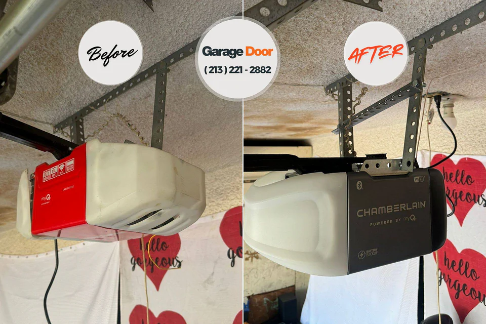 Before and after: Garage Door Service Grundy Center, IA